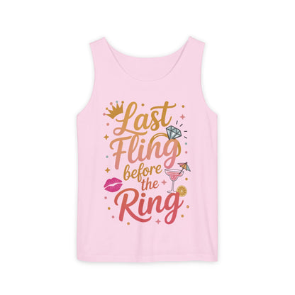 Last Fling Before the Ring T-Shirt, Bachelorette Party Tee, Bridesmaid Wedding Tee, Hen Party Shirts, Bridal Shower,  Bridesmaids Gift