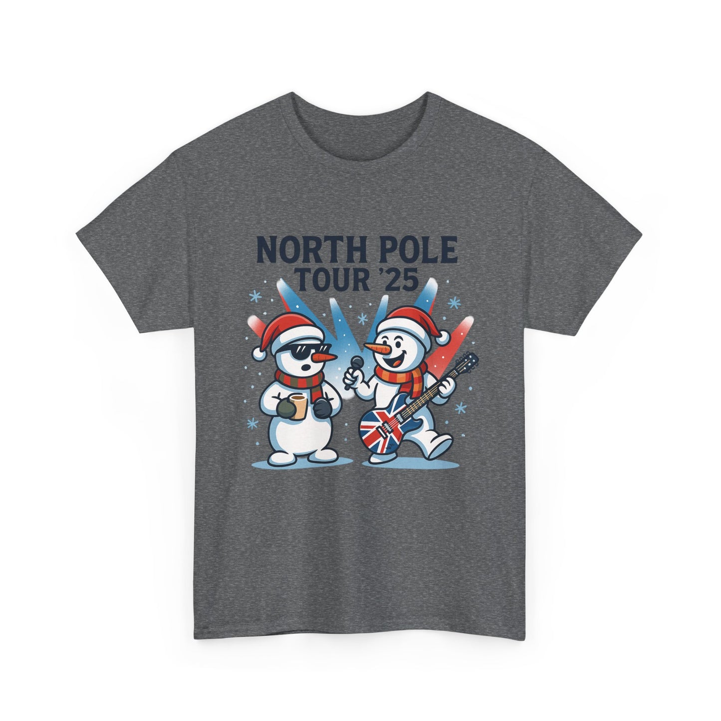 North Pole Tour 25 Men's Christmas T-Shirt, Funny Rock Music Holiday Tee