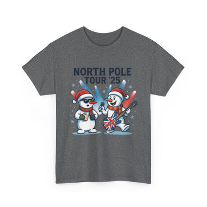 North Pole Tour 25 Men's Christmas T-Shirt, Funny Rock Music Holiday Tee