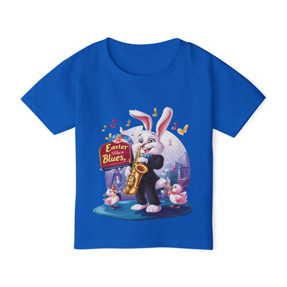 Easter Bunny Jazz Toddler T-Shirt - Cute Music Themed Tee for Kids, Saxophone Bunny Spring Shirt, Fun Gift for Little Boys & Girls