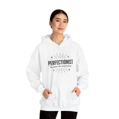 Womens Perfectionist Hoodie, Minimalist No Flaws Sweatshirt, Empowered Clean Look Pullover, Gift for Organized Women