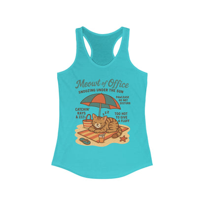 Cat Shirt, Beach Cat Womens Tank Top, Funny Summer Vacation Tee, Lazy Cat Humor Gift, Cat Lover Tank, Fun Summer Wear, Gift for Cat Moms
