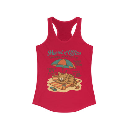 Cat Shirt, Beach Cat Womens Tank Top, Funny Summer Vacation Tee, Lazy Cat Humor Gift, Cat Lover Tank, Fun Summer Wear, Gift for Cat Moms