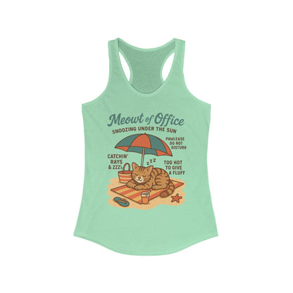 Cat Shirt, Beach Cat Womens Tank Top, Funny Summer Vacation Tee, Lazy Cat Humor Gift, Cat Lover Tank, Fun Summer Wear, Gift for Cat Moms