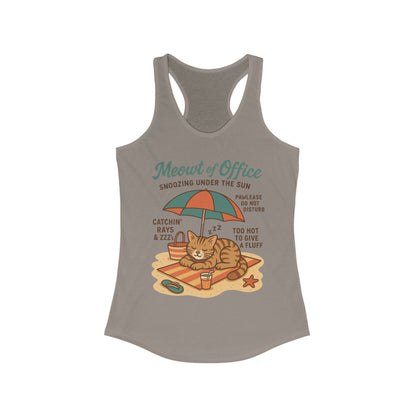 Cat Shirt, Beach Cat Womens Tank Top, Funny Summer Vacation Tee, Lazy Cat Humor Gift, Cat Lover Tank, Fun Summer Wear, Gift for Cat Moms