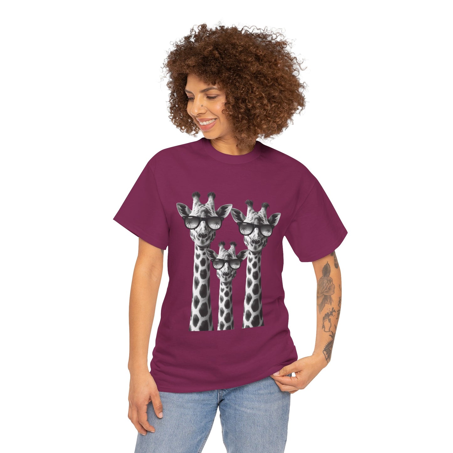 Cool Giraffes Unisex Tee, Fun Gift for Animal Lovers, Nature Enthusiasts, Safari Wildlife Lover Shirt