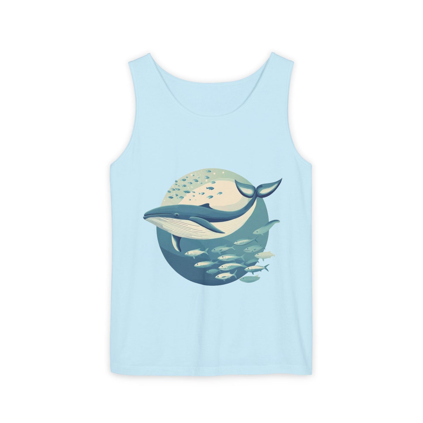 Ocean-Inspired Unisex Tank Top, Whale Design Shirt, Summer Casual Wear, Beach Vibes Gift, Eco-Friendly Fashion