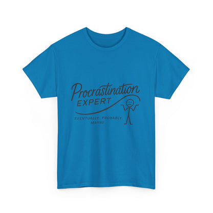 Procrastination Expert Men's Tee, Funny Shirt for Slackers, Gift for Students, Men's Comfortable Casual Wear, Laughs for Every Occasion
