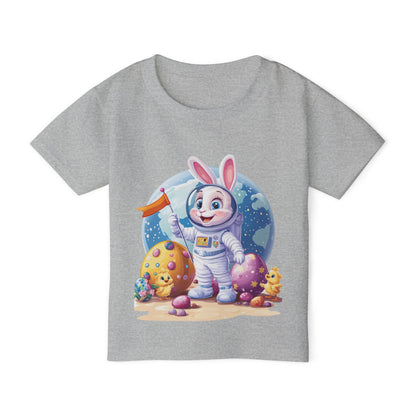 Kids Easter Astronaut Bunny T-Shirt, Space Bunny with Eggs, Galaxy Adventure Tee, Cute Bunny Gift for Boys and Girls, Easter Gift Toddler