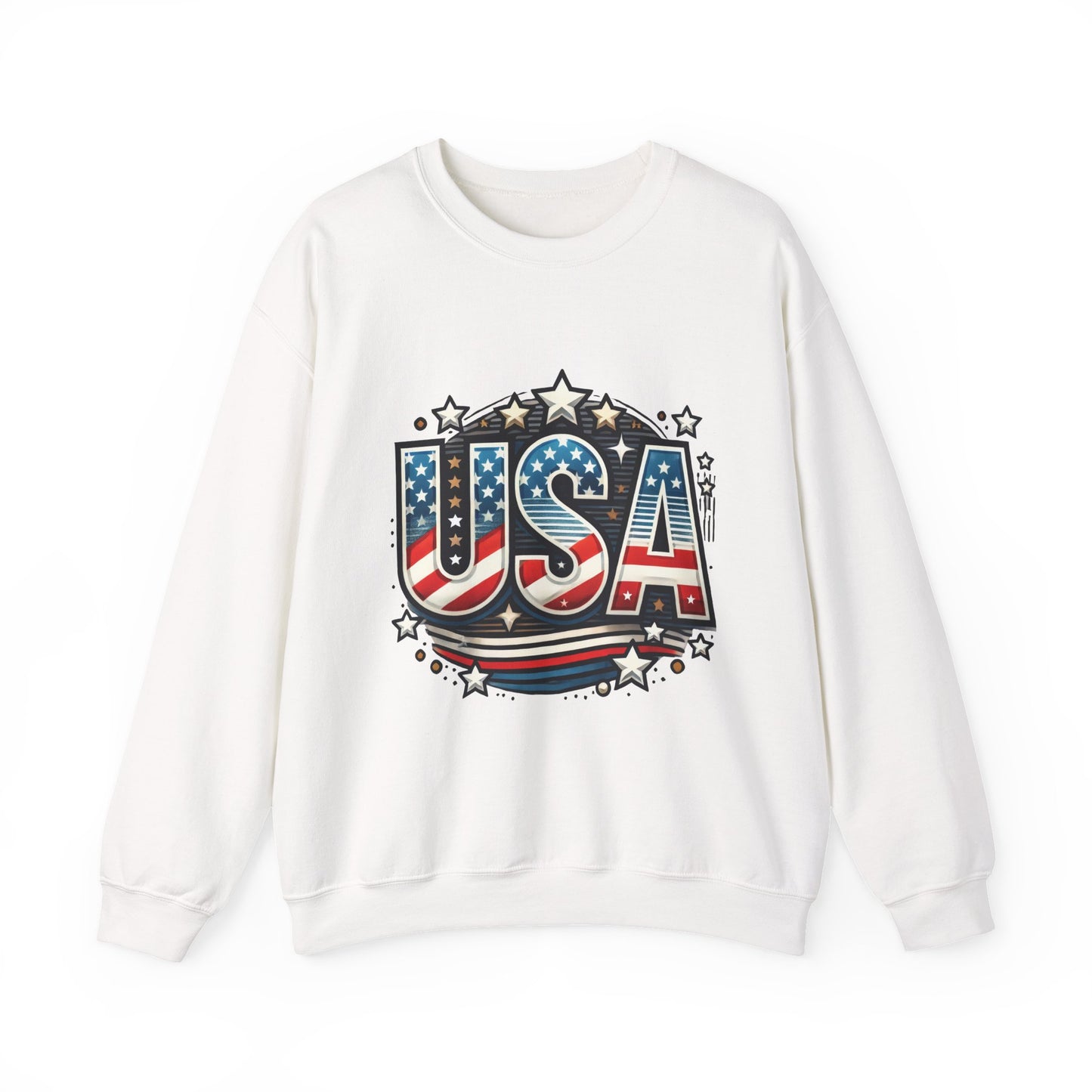 USA Pride Crewneck Sweatshirt, Comfortable Unisex Top, Great for Fourth of July, Independence Day, Everyday Wear, Cozy Gift