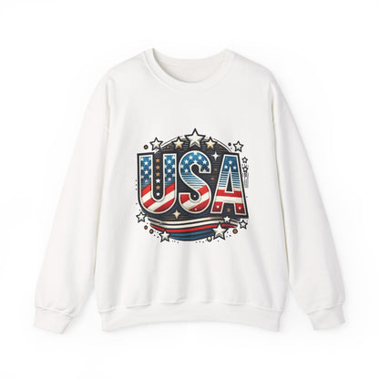 USA Pride Crewneck Sweatshirt, Comfortable Unisex Top, Great for Fourth of July, Independence Day, Everyday Wear, Cozy Gift