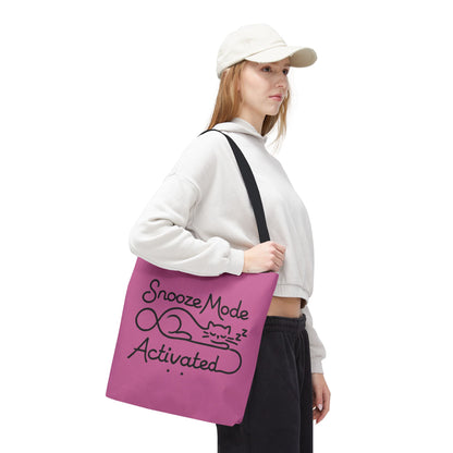 Sleepy Cat Tote Bag - Snooze Mode Activated, Cute Cat Lover Gift, Lounge Essential, Beach, Grocery, Everyday Use, Beach Weekender Bag