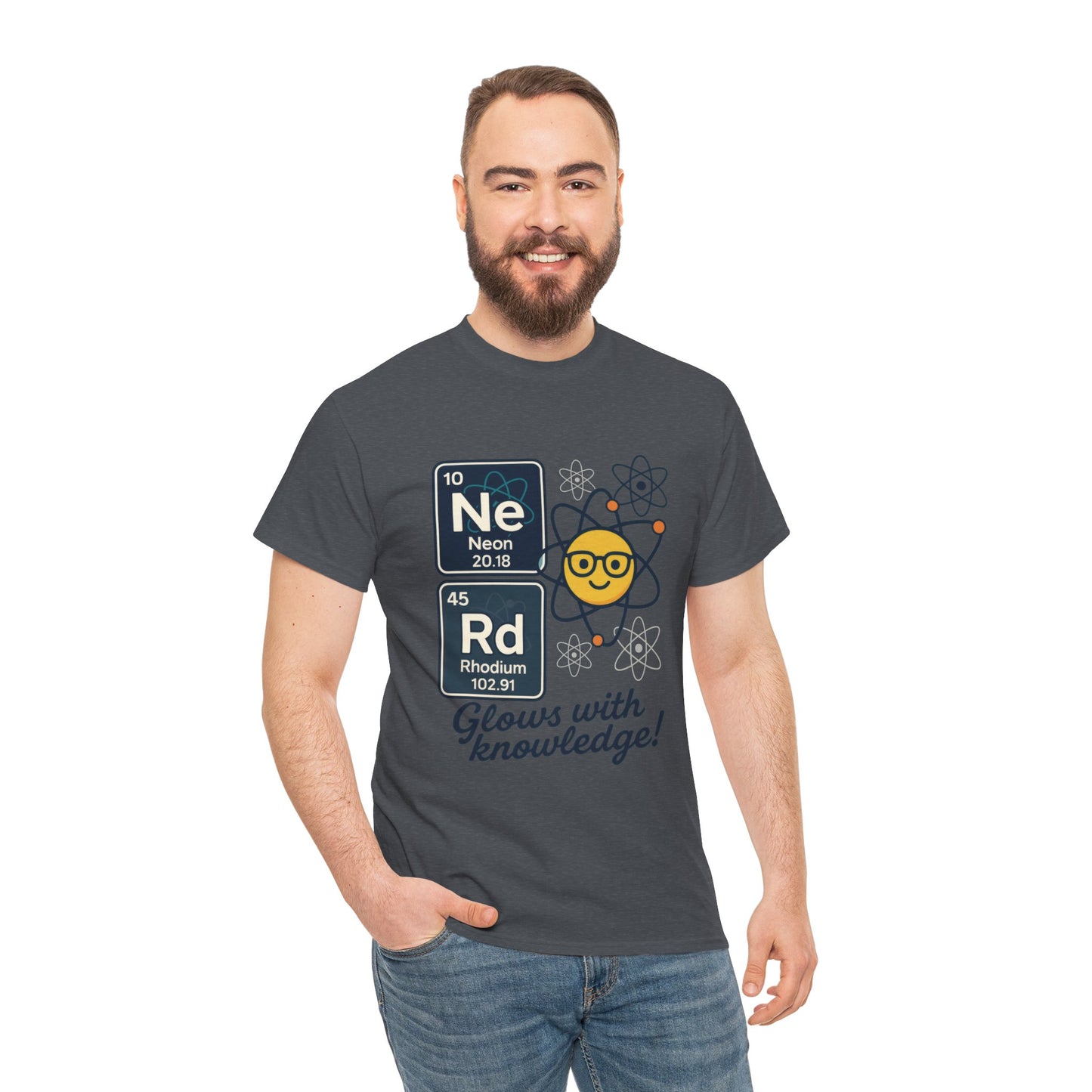 Funny Mens Nerd T-Shirt, NeRd Periodic Table Shirt, Glowing Knowledge Tee, Science Lover Gift, Chemistry Shirt, STEM Apparel, Science Tee