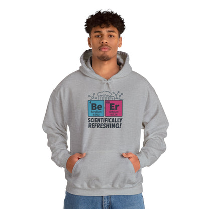 Scientifically Refreshing Beer Mens Hoodie, Gift for Beer Lovers, Science-Inspired Apparel, Perfect for Parties and Gatherings