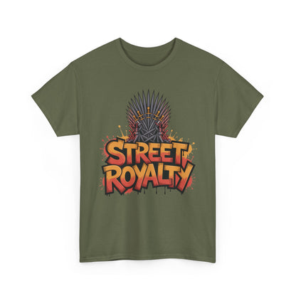 Street Royalty Men's T-Shirt, Graffiti Crown Graphic Tee, Urban Streetwear Top for Skaters and Hip Hop Style
