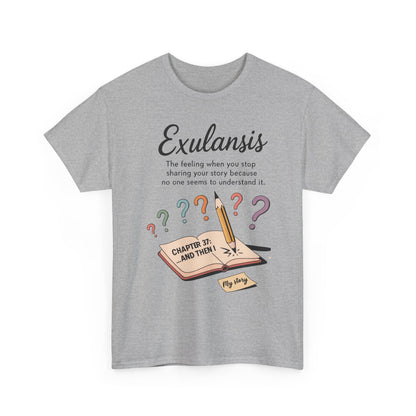 Exulansis Shirt, Emotional Aesthetic Word Tee, Deep Meaning Typography Graphic Tee, Women's Heavy Cotton Tee, deep meaning t shirt