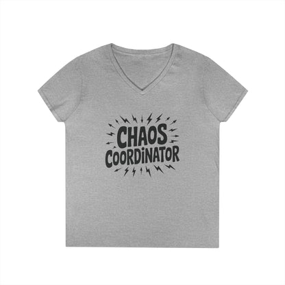 Chaos Coordinator Ladies' V-Neck T-Shirt, Funny Gift for Moms, Mother's Day Gift, Teacher Shirt, Casual Graphic Tee, Women's Gift Idea