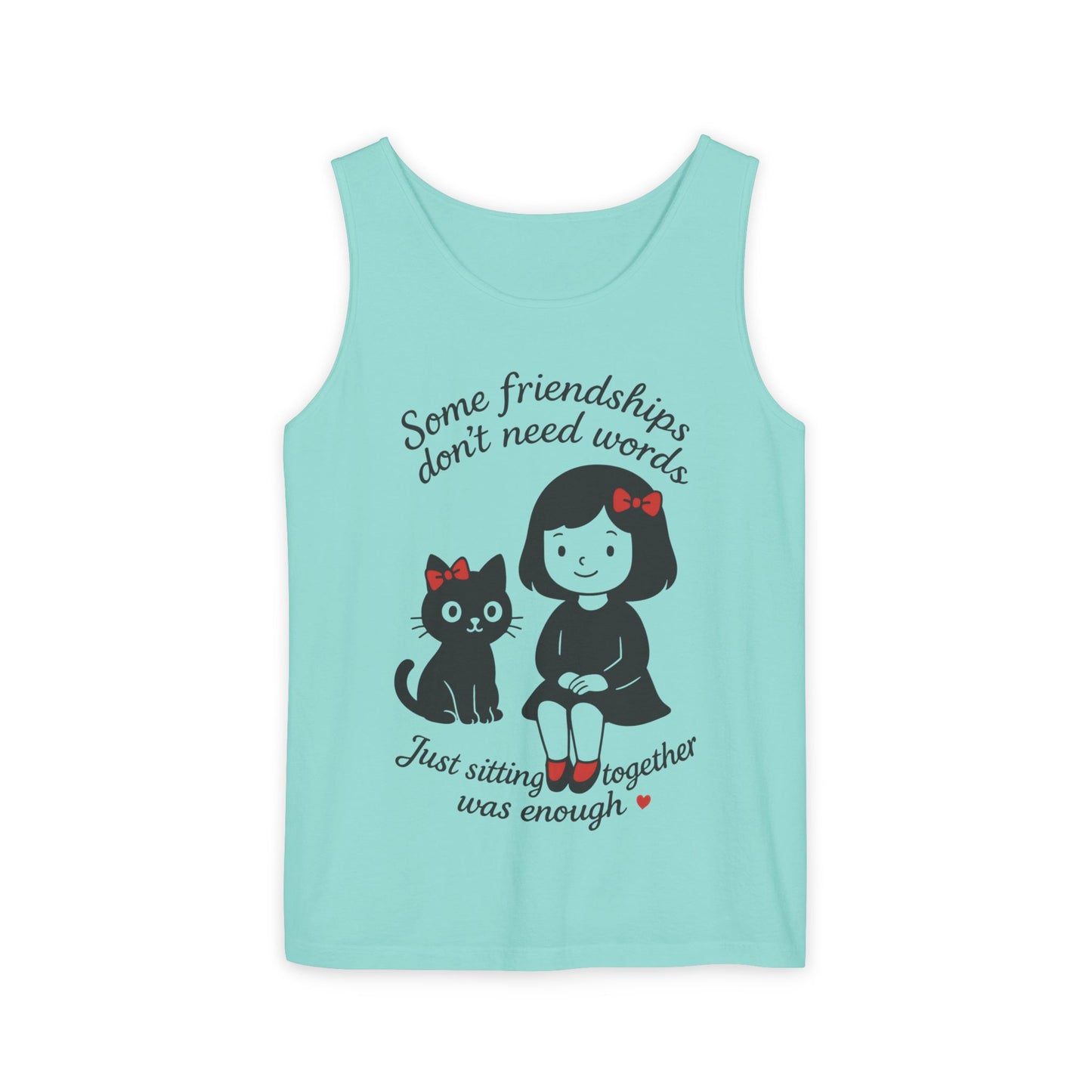 Friendship Tank Top, Cute Cat Lovers Gift, Womens Summer Apparel, Perfect for Casual Outings, Friendship Day, Cat Mom Tees