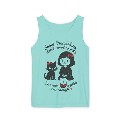 Friendship Tank Top, Cute Cat Lovers Gift, Womens Summer Apparel, Perfect for Casual Outings, Friendship Day, Cat Mom Tees