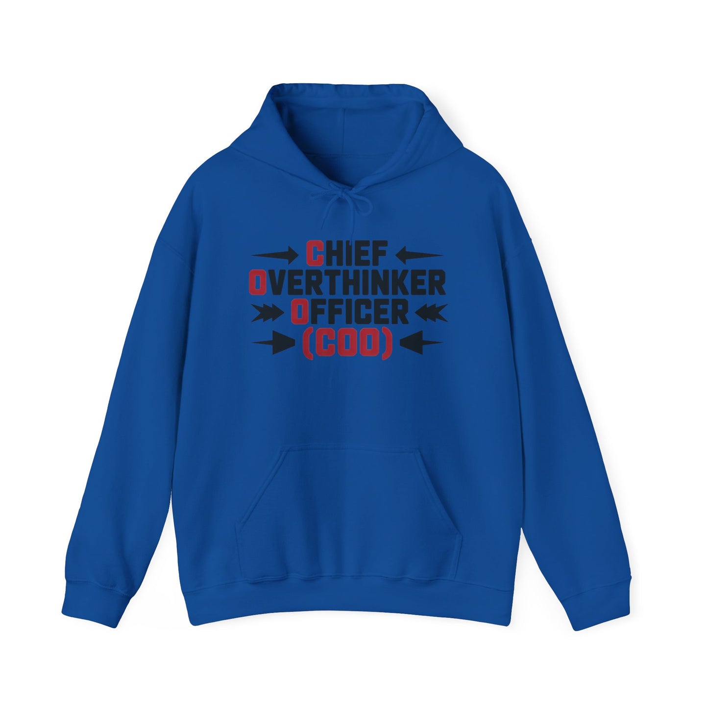 Chief Overthinker Officer Men's Hoodie, Funny COO Graphic Pullover, Sarcastic Office Humor Gift, Men's Heavy Blend™ Hooded Sweatshirt