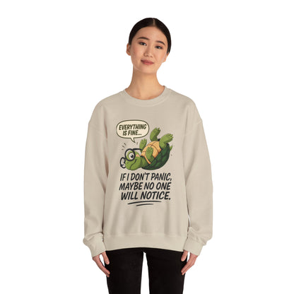 Casual Humor Unisex Sweatshirt, Perfect Gift for Anxiety Relief, Social Anxiety Joke, Quirky Graphic Sweatshirt, Introvert Humor Gift