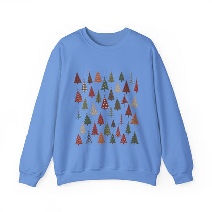 Minimal Christmas Tree Sweatshirt, Rustic Holiday Pullover