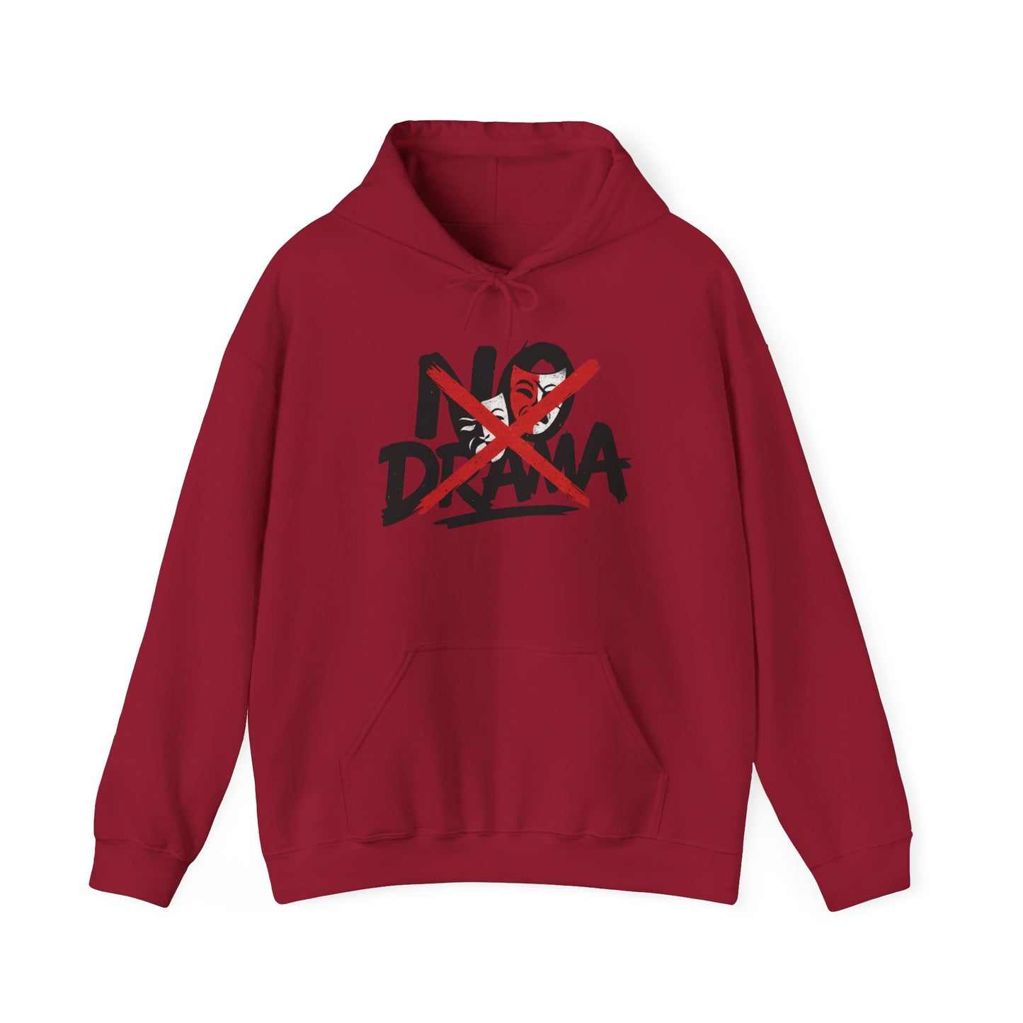 No Drama Mens Hoodie, Cozy Hoodie, Everyday Wear, Gift for Friend, Casual Fashion, Relaxed Vibes