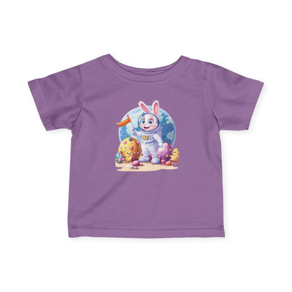 Astronaut Bunny Easter Tee, Space Rabbit Shirt for Babies, 6 to 24 Months, Outer Space Baby Easter Gift Tee, Toddler T-Shirt, Kids Bunny Top
