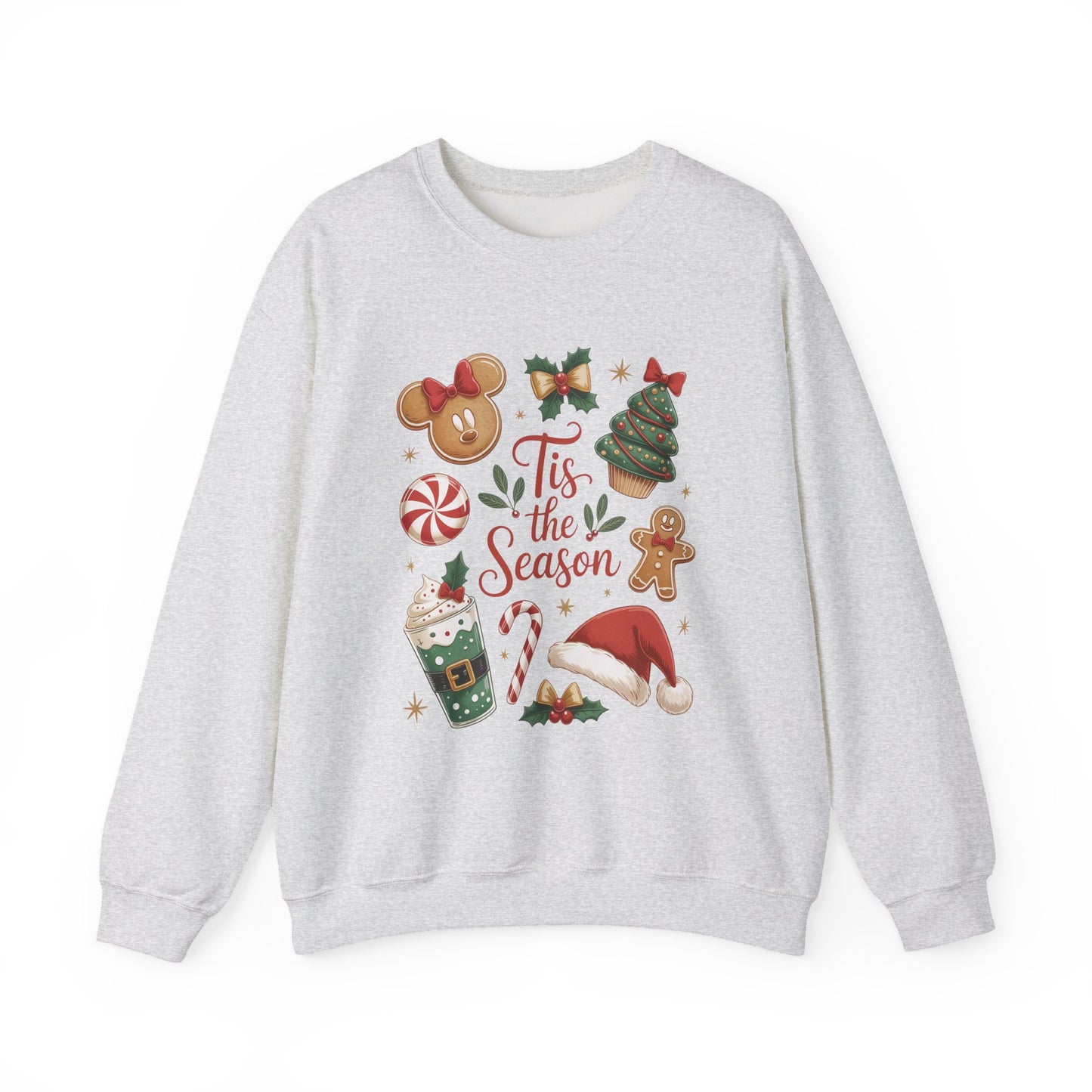 Women's Tis the Season Christmas Sweatshirt, Cozy Cookie - Cocoa Holiday Jumper, Women's Crewneck Sweatshirt