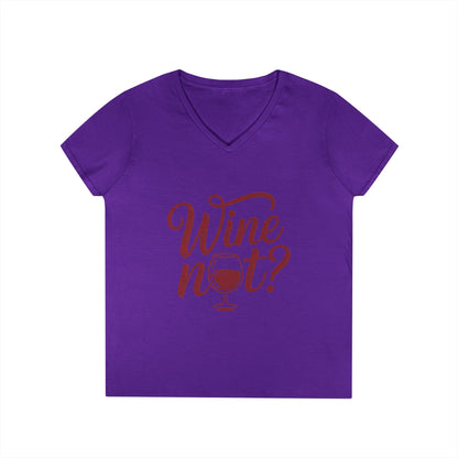 Wine Themed Ladies' V-Neck T-Shirt, Wine Lover Gift, Wine Humor Shirt, Girls Night Party Tee, Wine Pun Graphic Top, Fun Drink Shirt
