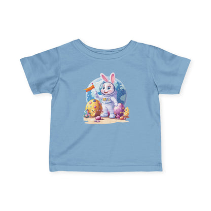 Astronaut Bunny Easter Tee, Space Rabbit Shirt for Babies, 6 to 24 Months, Outer Space Baby Easter Gift Tee, Toddler T-Shirt, Kids Bunny Top
