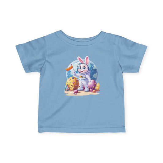 Astronaut Bunny Easter Tee, Space Rabbit Shirt for Babies, 6 to 24 Months, Outer Space Baby Easter Gift Tee, Toddler T-Shirt, Kids Bunny Top