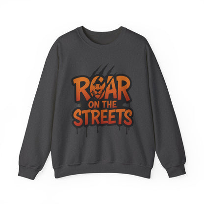 Men's Heavy Blend™ Crewneck Sweatshirt, Roar on the Streets Mens Lion Crewneck Sweatshirt