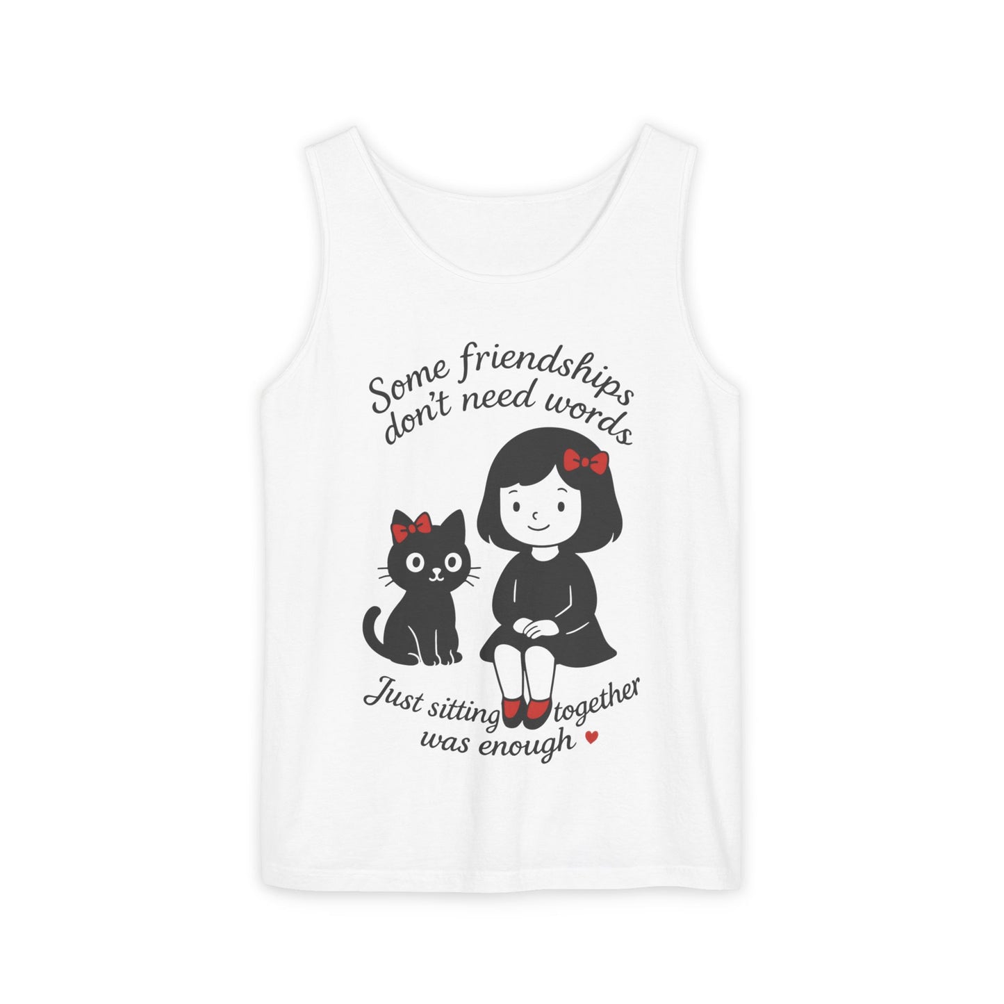 Friendship Tank Top, Cute Cat Lovers Gift, Womens Summer Apparel, Perfect for Casual Outings, Friendship Day, Cat Mom Tees