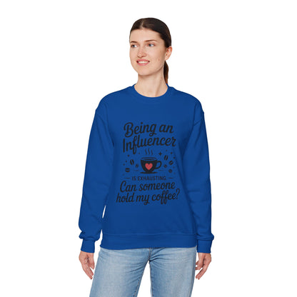 Social Media Humor Womens Sweatshirt, Funny Influencer Sweatshirt, instagram girl top, tiktok fashion, Perfect for Coffee Lovers