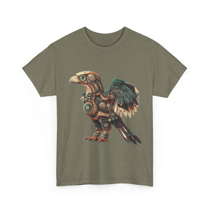 Steampunk Eagle Mens Tee, Cotton Tee with Mechanical Bird Design, Vintage Graphic Shirt, Gift for Bird Lovers, Unique Art Apparel