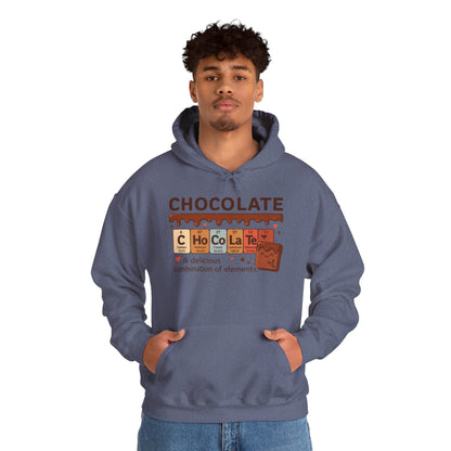 Chocolate Lover's Comfort Hoodie, Perfect Gift for Chemistry Lovers, Casual Wear, Sweet Treats Enthusiasts, Birthdays, Chemistry Students