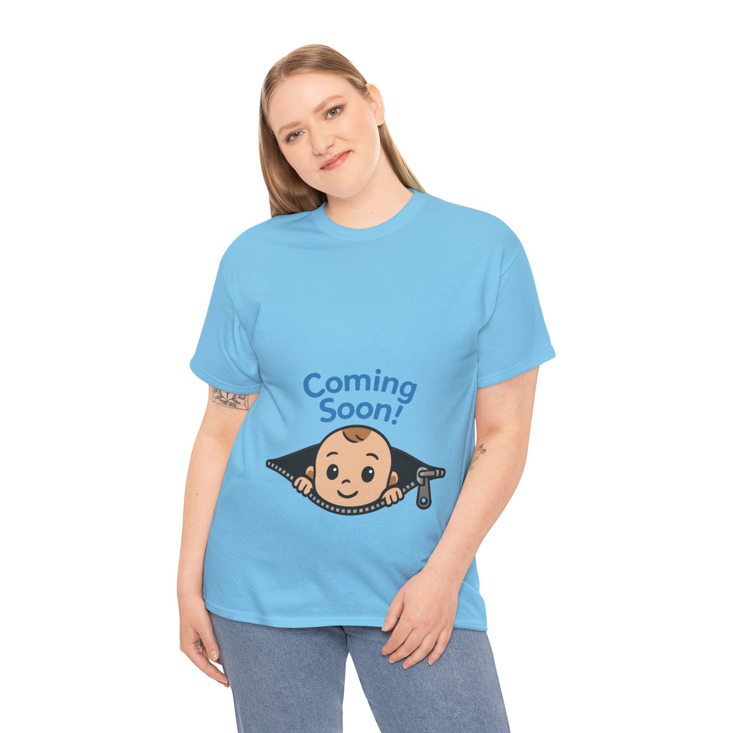 Coming Soon Maternity Tee, Cute Baby Boy Pregnancy Announcement Tee, Funny Expecting Mom Gift, Gender Reveal Tee, Baby Shower Top