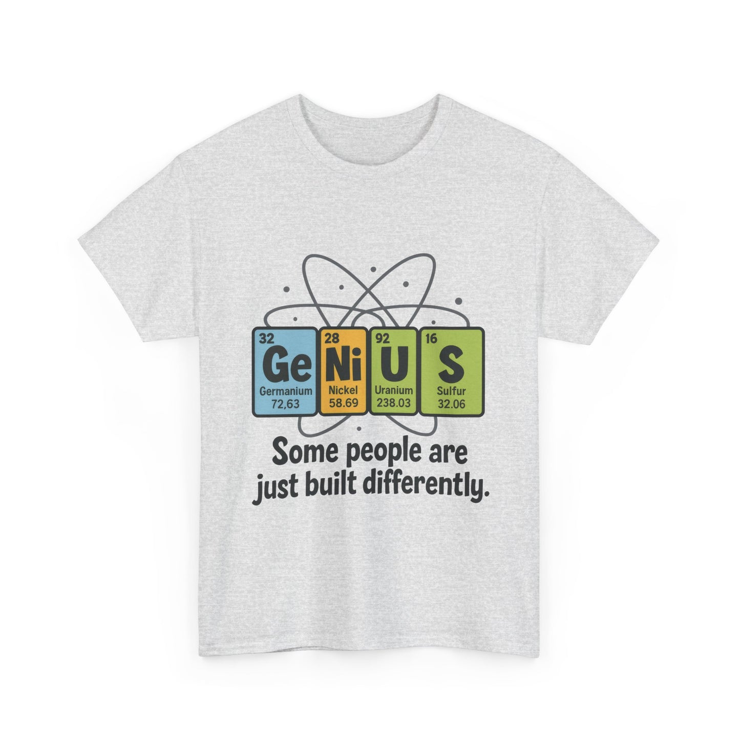 Funny Mens Genius T-Shirt, Periodic Table Nerd Shirt, Science Humor Tee for Smart Guys, Perfect Gift for Science Lovers