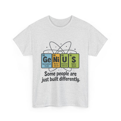 Funny Mens Genius T-Shirt, Periodic Table Nerd Shirt, Science Humor Tee for Smart Guys, Perfect Gift for Science Lovers
