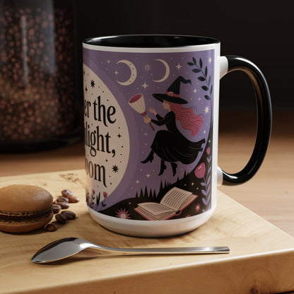Under the Moonlight I Bloom Mug, Witchy Moon Magic Coffee Cup, Feminine Mystic Gift for Spiritual, Self Growth Lovers, Coffee Mug (11, 15oz)