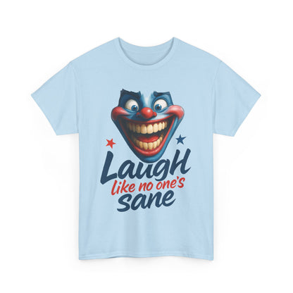 Funny Clown Face Unisex Heavy Cotton Tee, Creepy Clown Face T-Shirt, Humor T-Shirt,Clown Theme Shirt, Funny Horror Graphic Tee