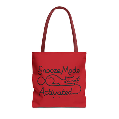 Sleepy Cat Tote Bag - Snooze Mode Activated, Cute Cat Lover Gift, Lounge Essential, Beach, Grocery, Everyday Use, Beach Weekender Bag