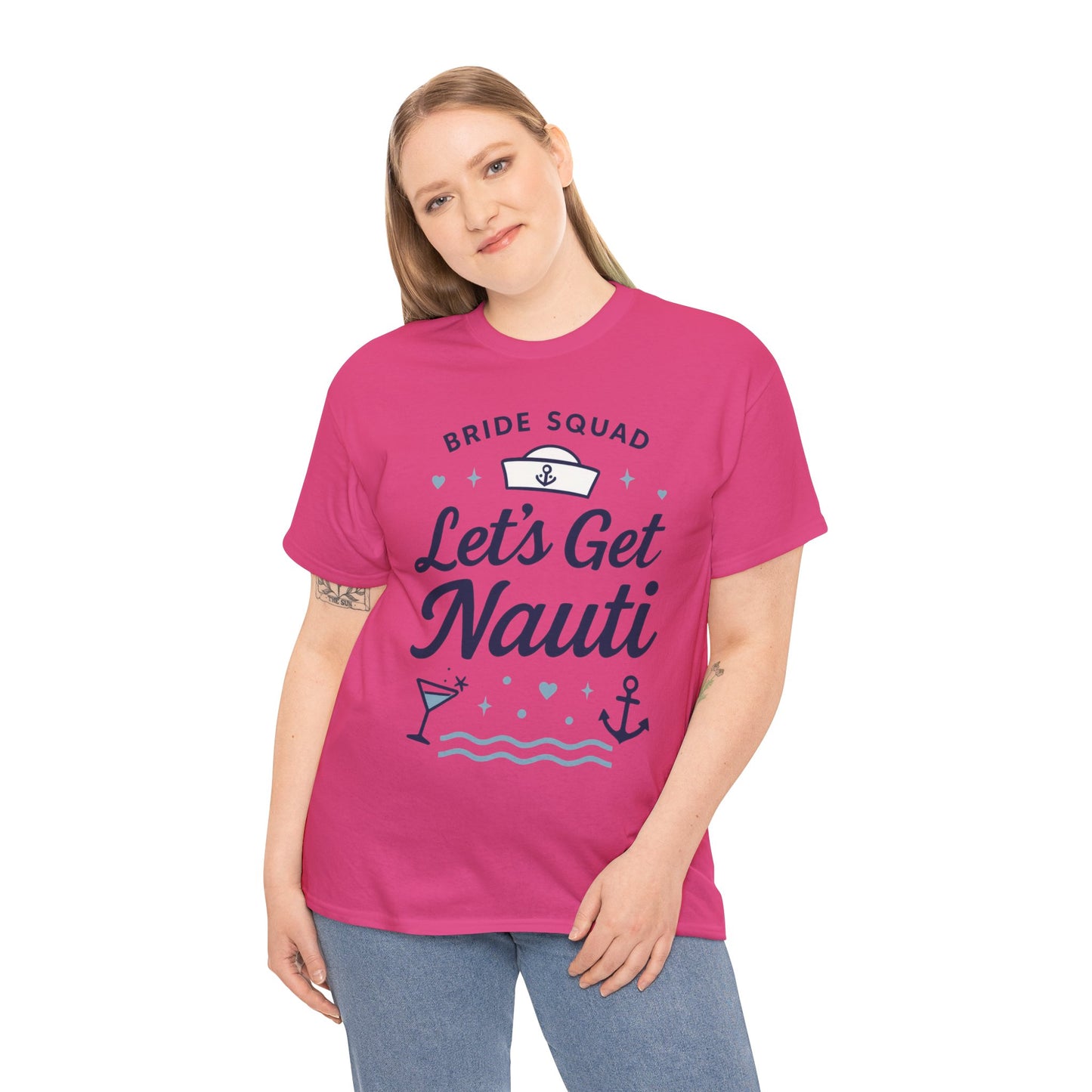 Lets Get Nauti Shirt, Nautical Bachelorette Party Tee, Bride Squad Gift, Bridesmaid Hen Party Top, Fun Nautical Wedding Shirt