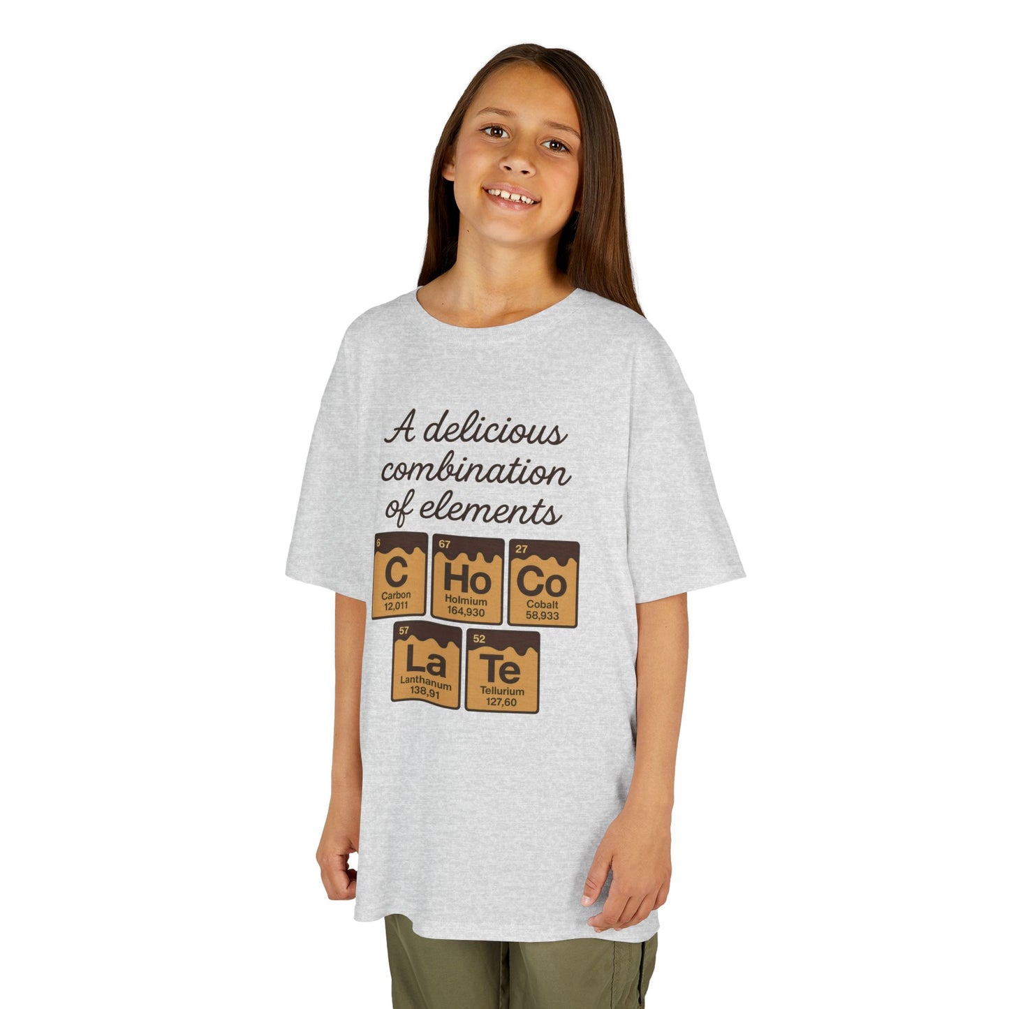 Funny Chocolate Science Young Girl T-Shirt, Choco-LaTe Element Shirt, Sweet Science Gift, Children's Gift, Birthday Party