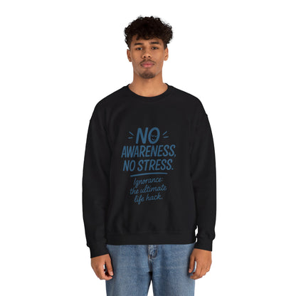 Funny Mens Mindful Crewneck Sweatshirt, Cozy Sweatshirt, Awareness Sweatshirt, Casual Style Gift, Perfect for Self-Care Days