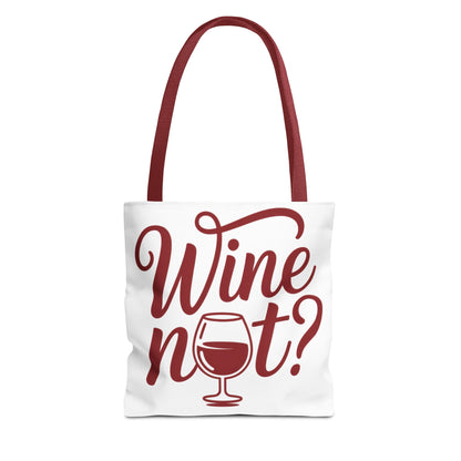 Wine Not? Tote Bag - Fun Wine Lover's Accessory for Parties, Gift for Wine Enthusiasts, Perfect for Grocery or Beach Outings, AOP Design