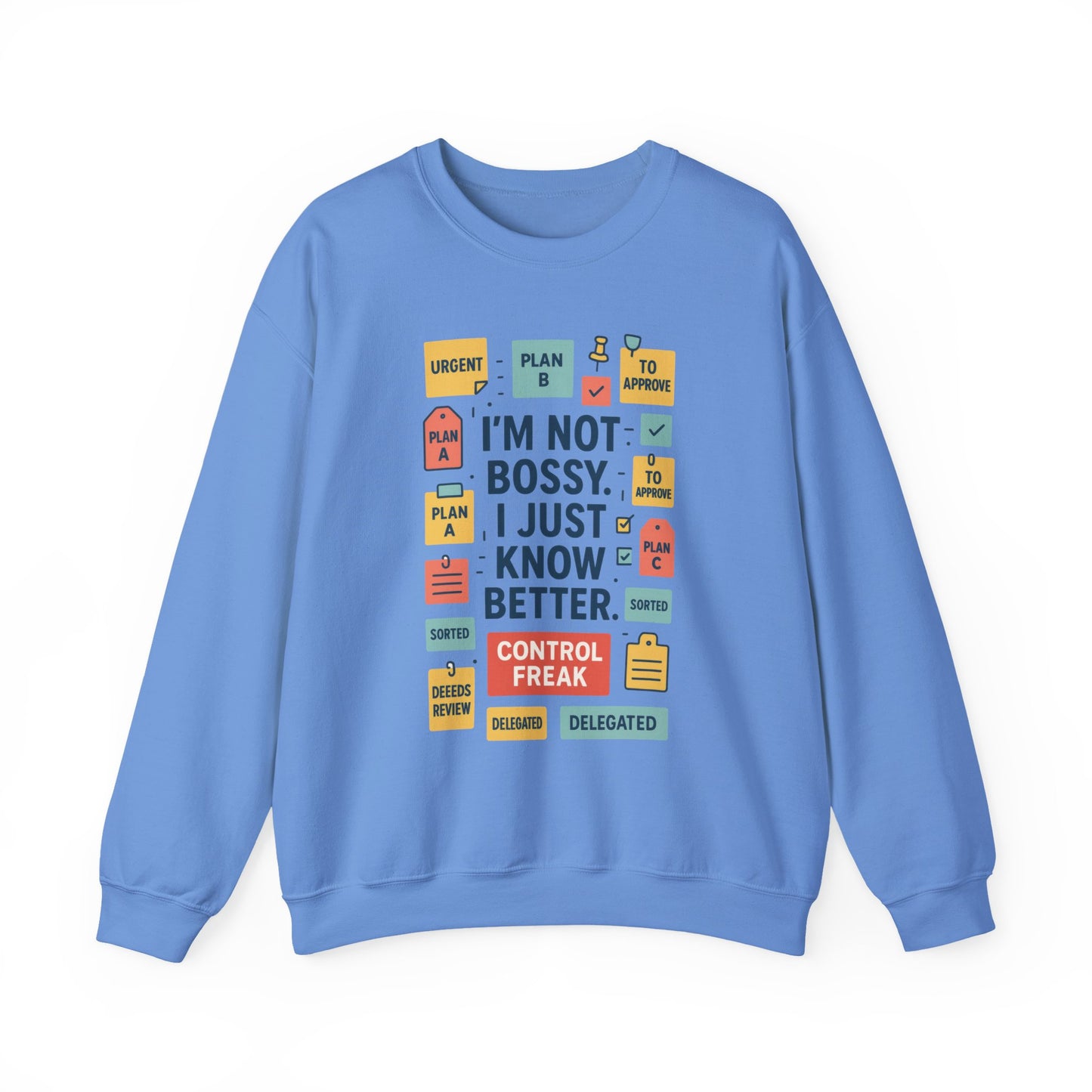 Funny Mens Control Freak Sweatshirt, Sarcastic Crewneck Gift for Him, Perfect Gift for Bossy Friends