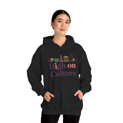 Womens Heavy Blend™ Hooded Sweatshirt, High on Culture Womens Hoodie, Cozy Cultural Graphic Hoodie