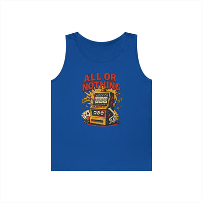 Retro Casino Vibes Tank Top, All or Nothing Design, Gift for Gamers,  Poker Lover Gift, Gaming Apparel, Slot Machine Graphic
